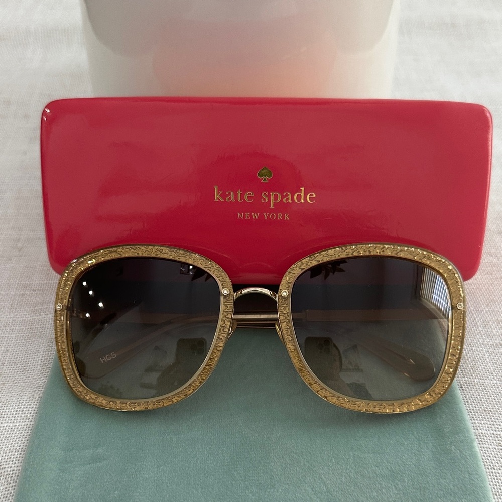 Kate Spade Gold Frame Sunglasses